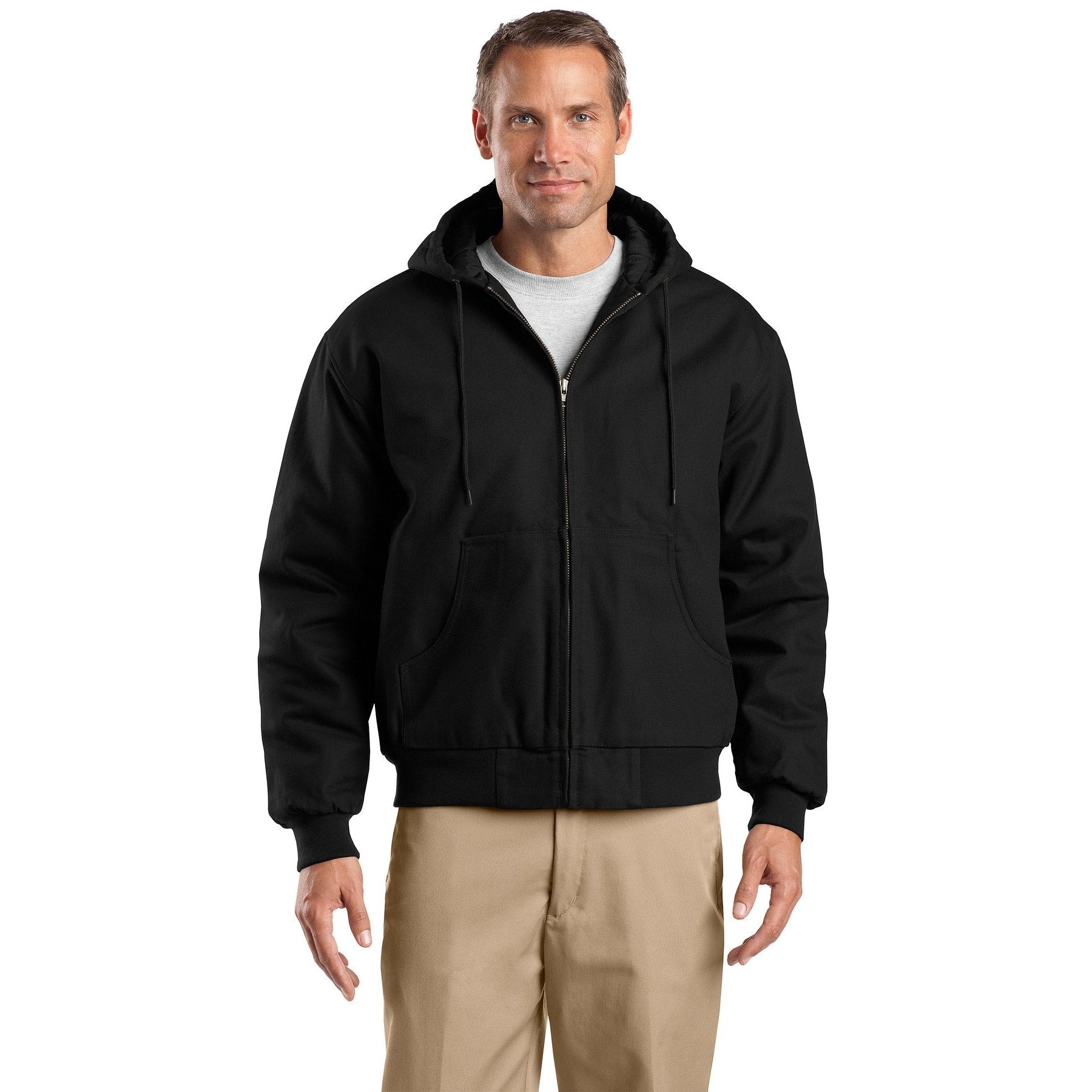CornerStone-CornerStone® Tall Duck Cloth Hooded Work Jacket. TLJ763H-MedTech-1